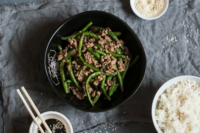 Spicy Green Beans with Tempeh