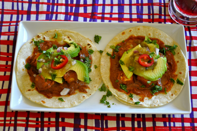 chocolate mole tacos