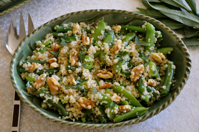 Bean Salad with Quinoa & Walnuts