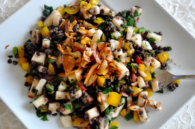 black lentil salad