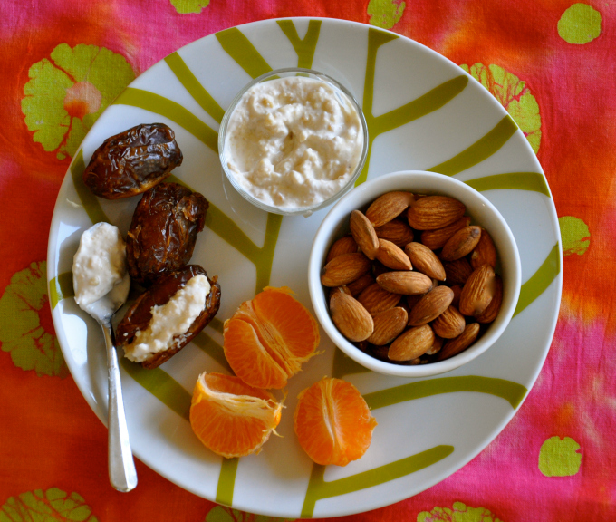 Vegan Snack Attack Stuffed Dates Almonds Tangerines