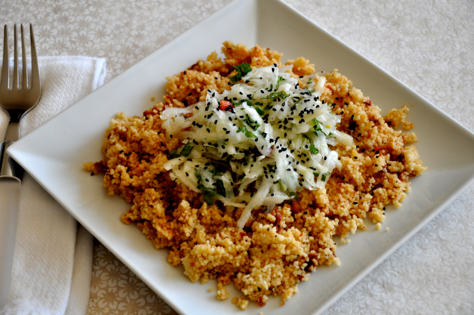 Sun-Dried Tomato Couscous with Fennel & Caraway Seeds