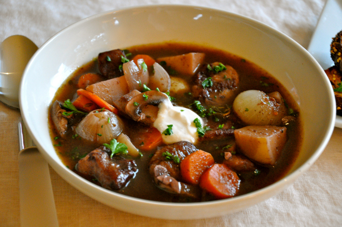 Why Eat Vegan Vegan Beef Stew With Red Wine Root Vegetables