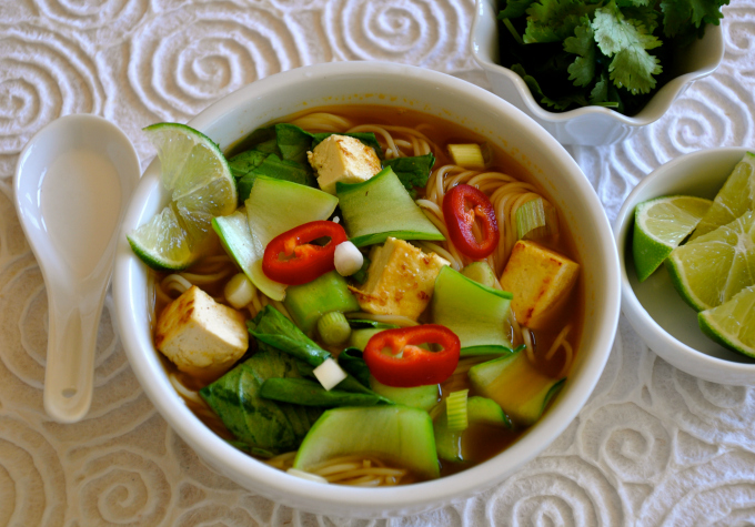 Vegan Pho Vietnamese Noodle Soup