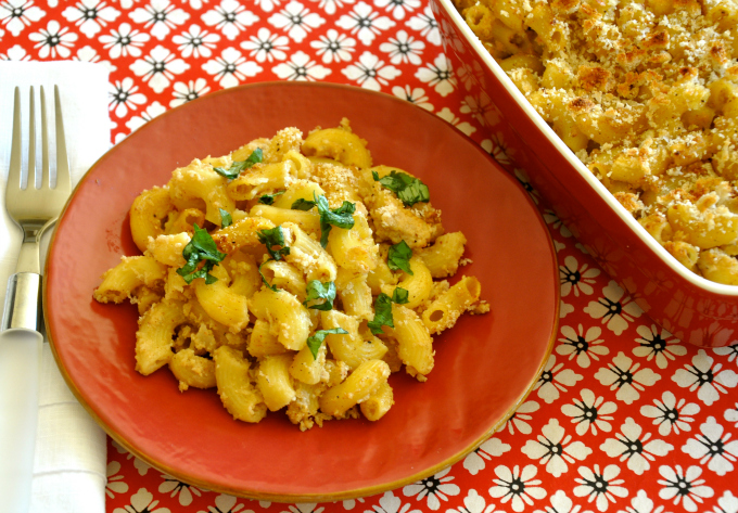 cauliflower bechamel macaroni and cheese