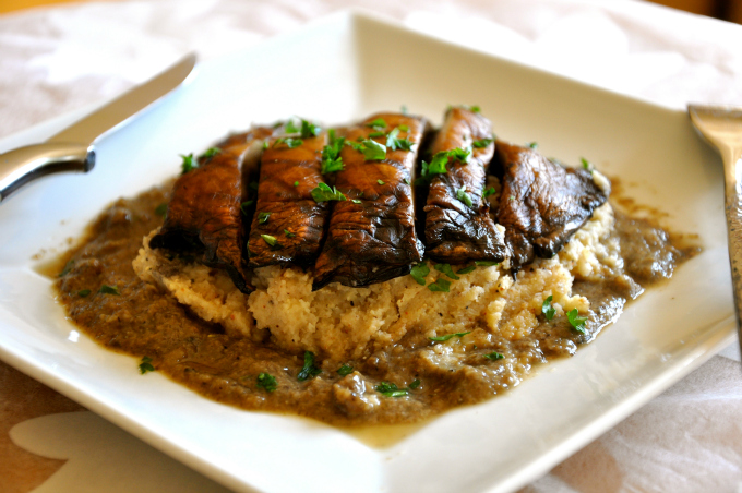 baked recipes mushroom stuffed vegetarian portobello steak vegan mushroom