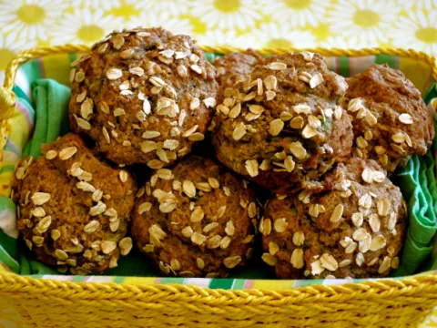 No Oil, No Refined Sugar Zucchini Muffins