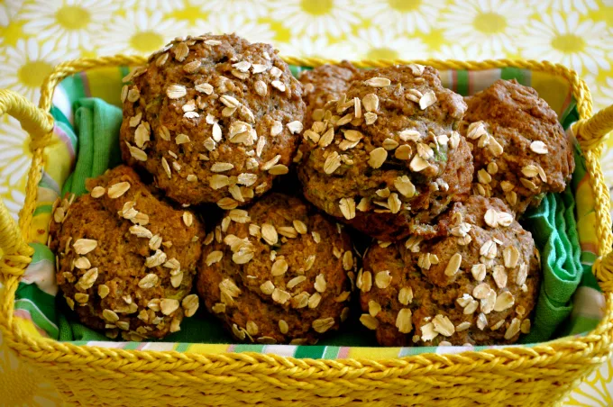 No Oil, No Refined Sugar Zucchini Muffins