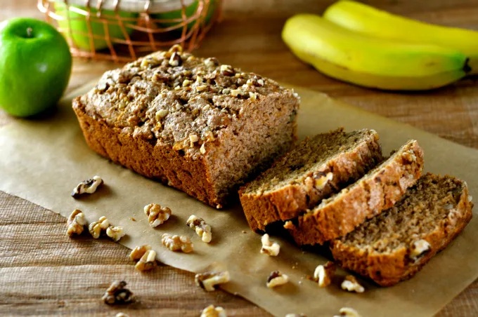 Cinnamon Bread with Apples & Walnuts