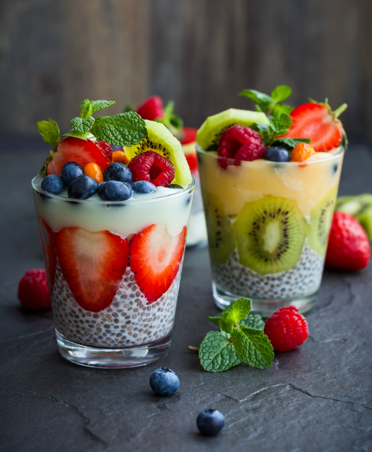 Vegan Chia Pudding Bowl Sensation with Non-Dairy Yogurt