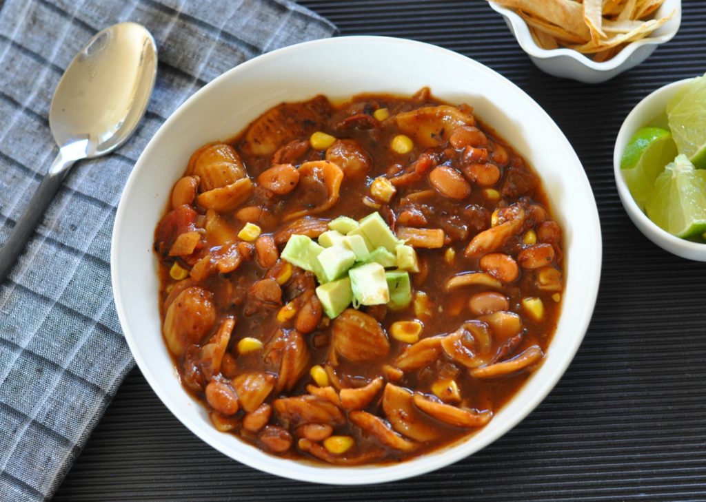 Smoky Ancho Chile Sauce Pinto Bean Soup With Orrecchiette Pasta