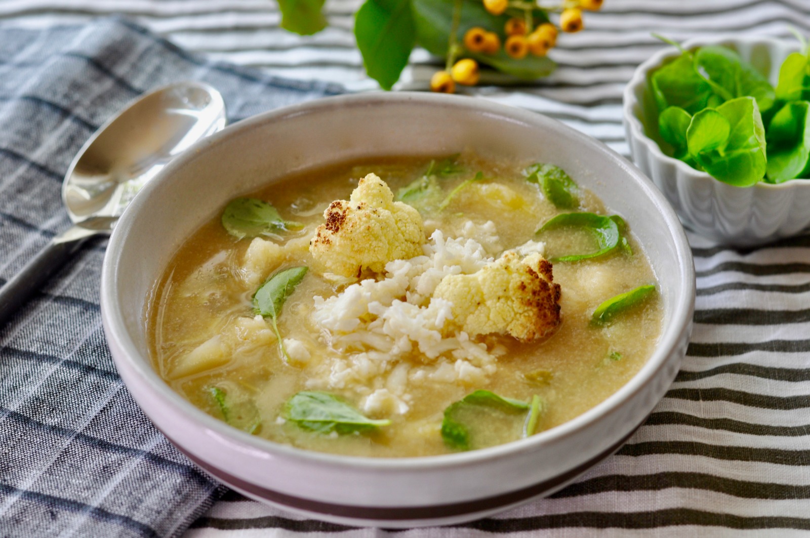 Vegan Cauliflower Stew with Pickled Cauliflower, Parsnip & Potatoes