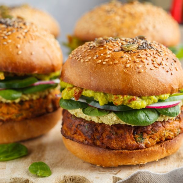 Vegan Sweet Potato Burger with Chickpeas & Spinach | LaptrinhX / News