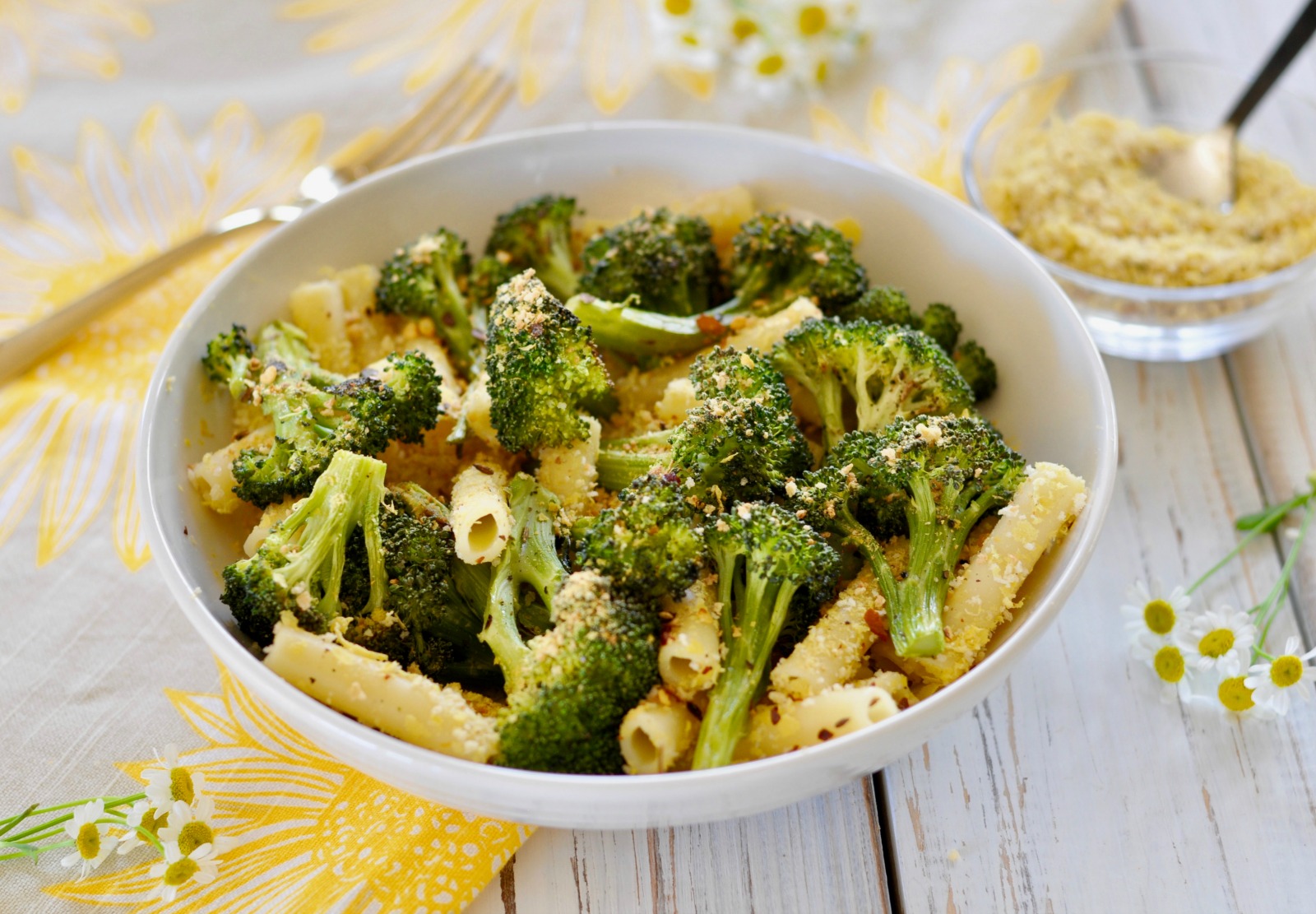 Spicy Broccoli Pasta with A Lemon Breadcrumb Flavor Bomb