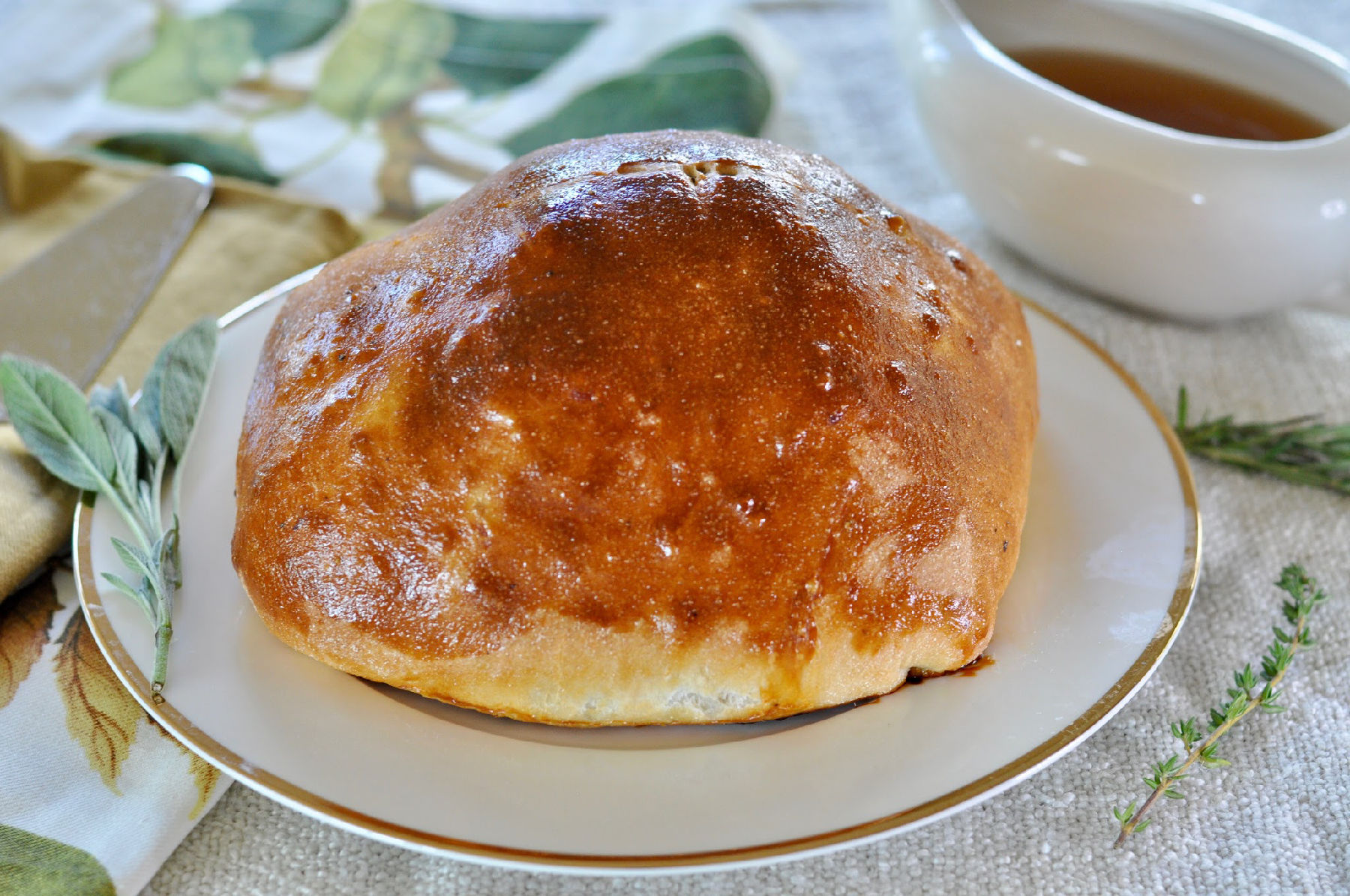 Cauliflower Wellington with Mushroom Duxelles & Dijon