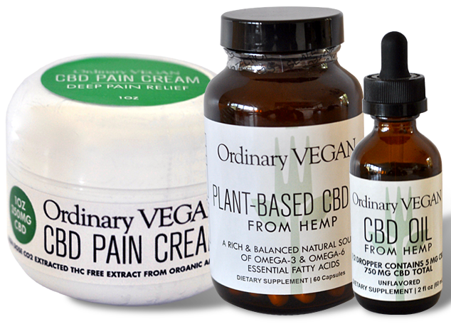 vegan, all natural CBD oil from Hemp from Ordinary Vegan (Ordinaryvegan.net)