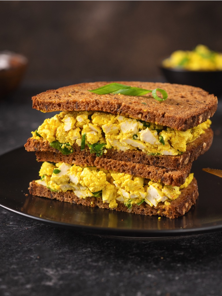 You won't miss the eggs when you taste this cholesterol free, gluten-free and completely vegan egg salad sandwich. (#vegan) ordinaryvegan.net